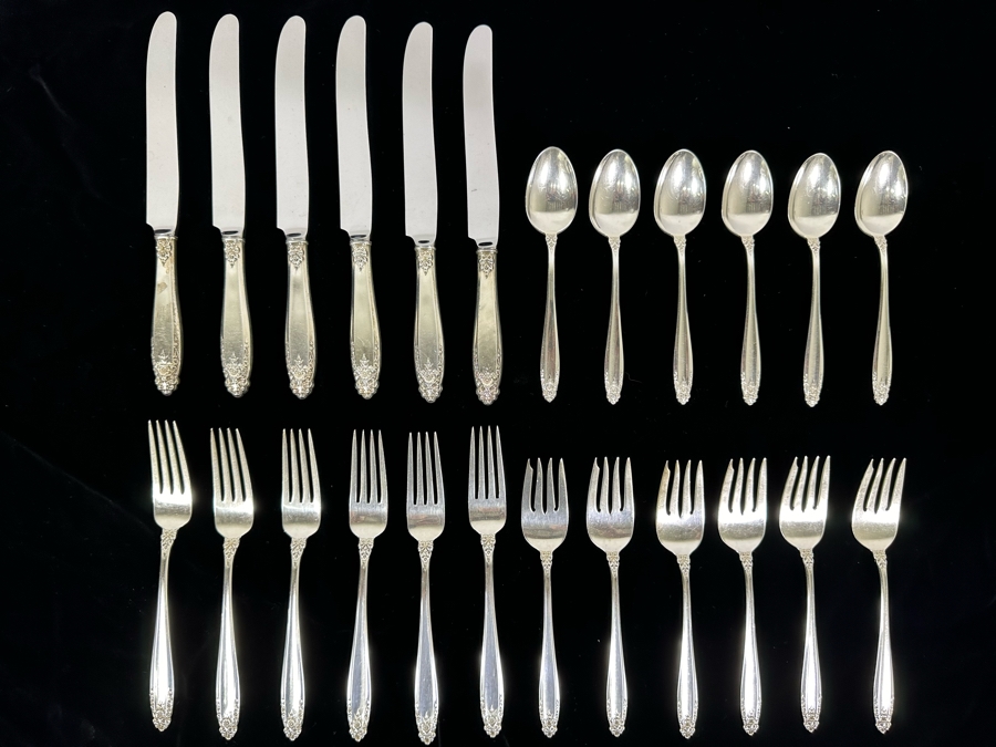 International Silver Sterling Silver Flatware Prelude Pattern 700g (Knives Not Included In Weight)