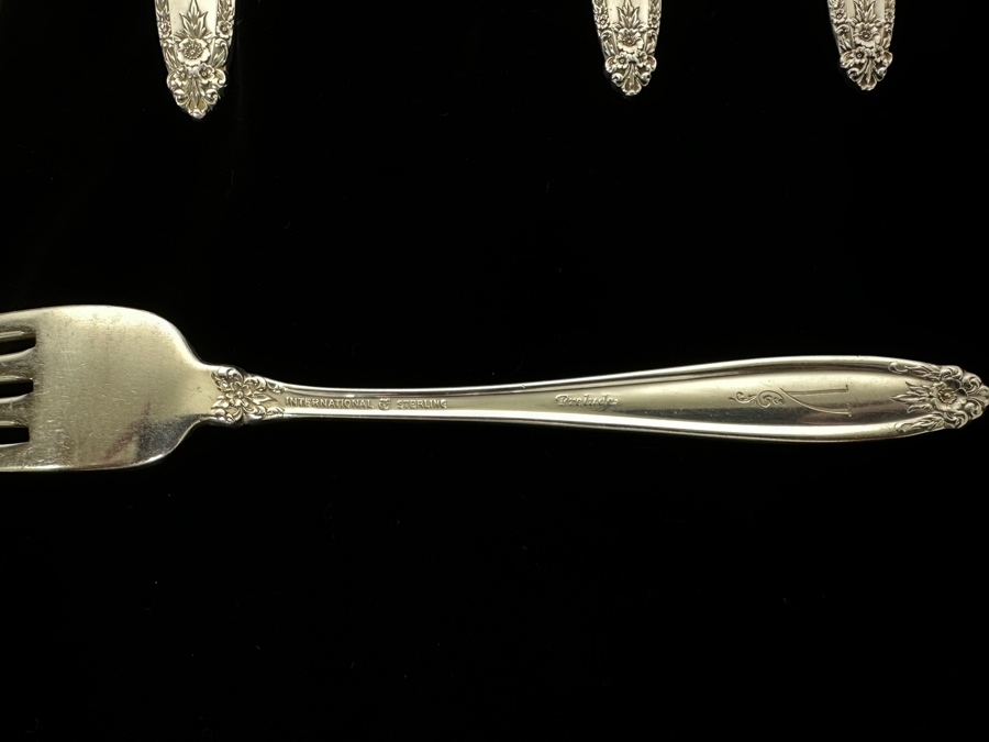 International Silver Sterling Silver Flatware Prelude Pattern 700g (Knives Not Included In Weight) [Photo 6]