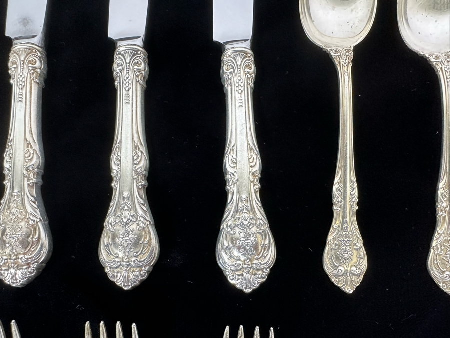 Gorham Sterling Silver Flatware 645g (Knives Not Included In Weight) [Photo 6]