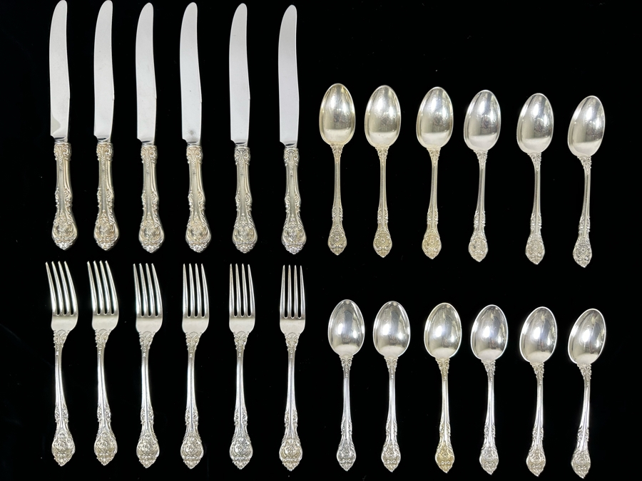 Gorham Sterling Silver Flatware 645g (Knives Not Included In Weight)