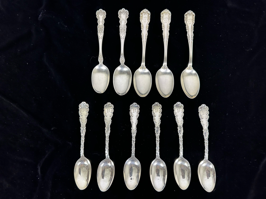 Eleven Sterling Silver Spoons 236g