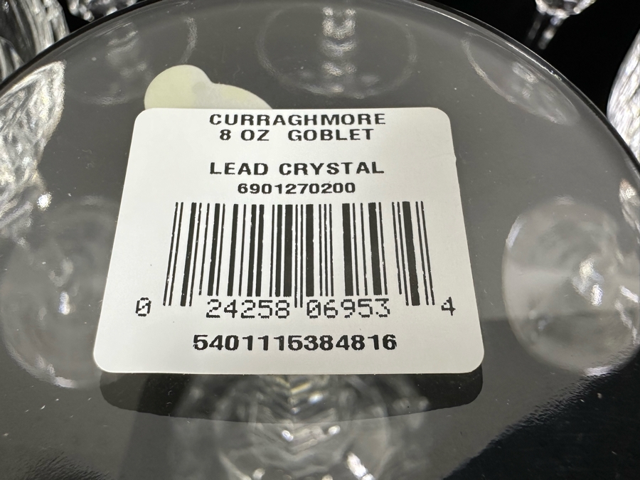 Waterford Crystal Curraghmore 8oz Goblet Stemware Glasses 7 5/8H - 12 Glasses [Photo 10]