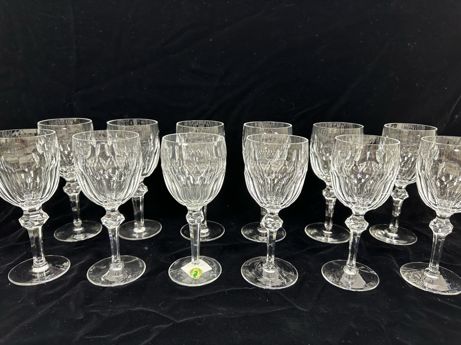 Waterford Crystal Curraghmore 8oz Goblet Stemware Glasses 7 5/8H - 12 Glasses [Photo 2]