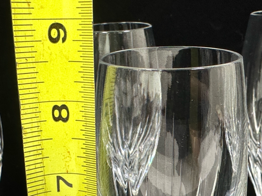 Baccarat France Crystal Stemware Champagne Flutes Glasses Massena Pattern 8.5H - 8 Glasses Retails $1,960 [Photo 11]