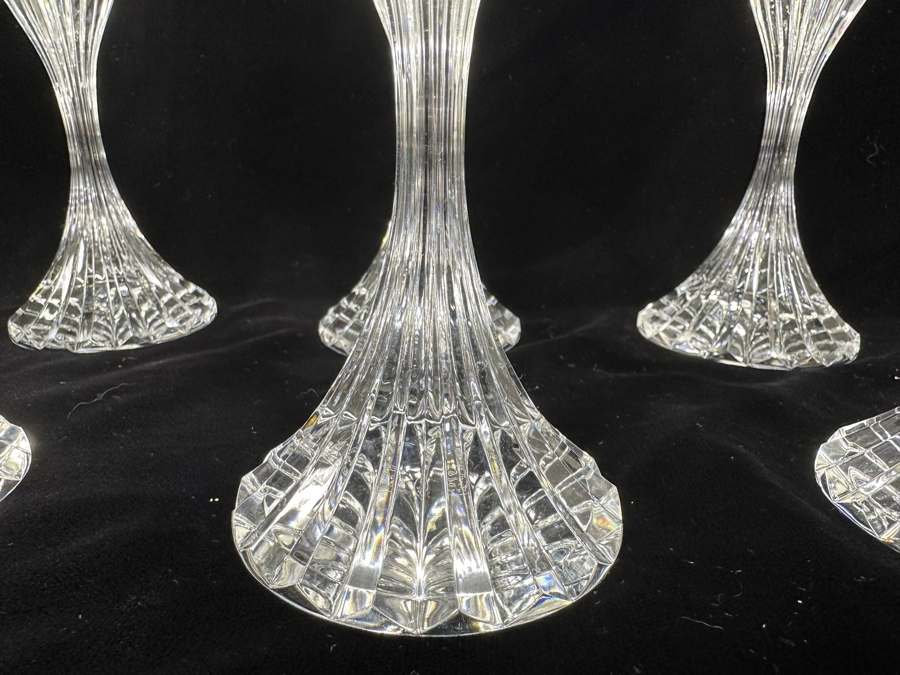 Baccarat France Crystal Stemware Champagne Flutes Glasses Massena Pattern 8.5H - 8 Glasses Retails $1,960 [Photo 7]
