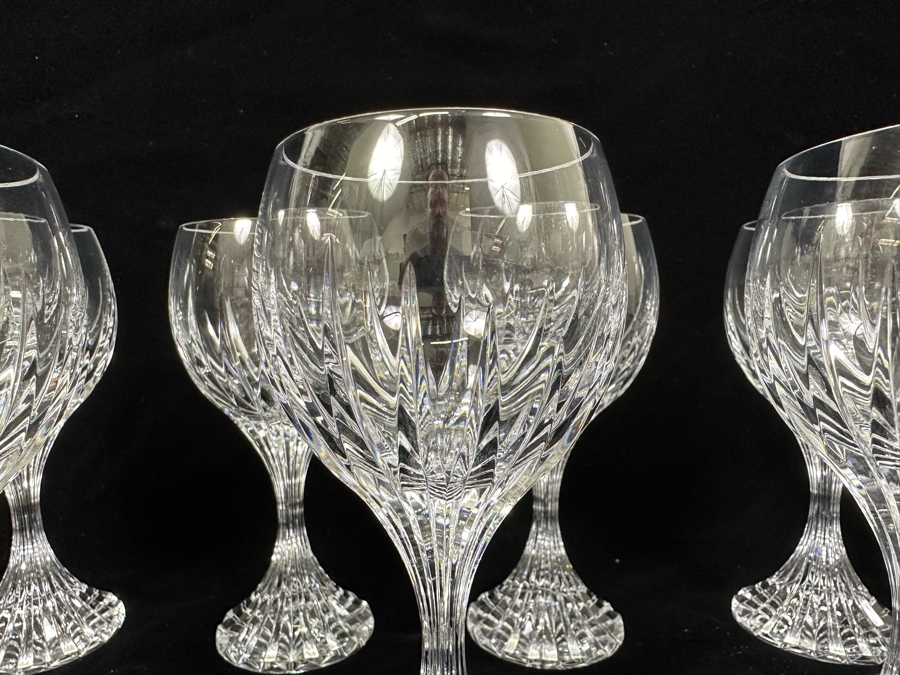 Baccarat France Crystal Stemware Bordeaux Wine Glasses Massena Pattern 6H - 7 Glasses Retails $1,750 [Photo 4]