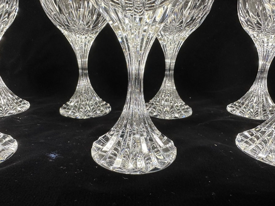 Baccarat France Crystal Stemware Bordeaux Wine Glasses Massena Pattern 6H - 7 Glasses Retails $1,750 [Photo 5]