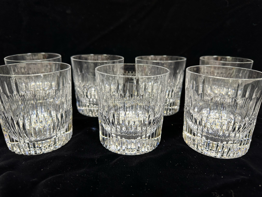 Old Fashioned Crystal Glasses By Atlantis 3.5H - 7 Glasses
