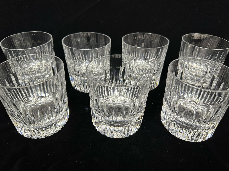Old Fashioned Crystal Glasses By Atlantis 3.5H - 7 Glasses [Photo 3]
