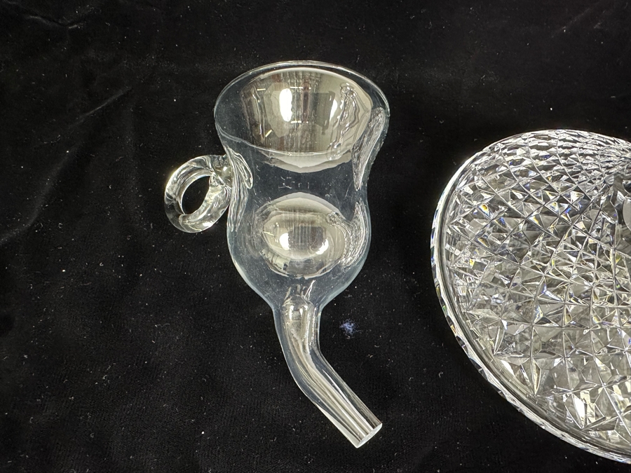 Crystal Liquor Decanted With Stopper 10H And Glass Wine Funnel [Photo 3]