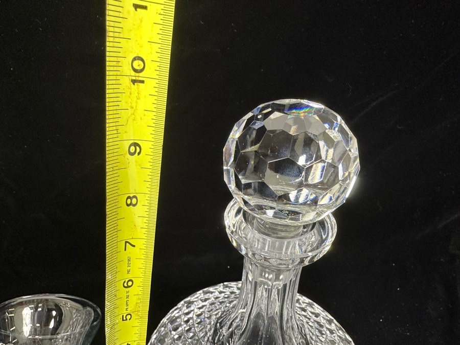 Crystal Liquor Decanted With Stopper 10H And Glass Wine Funnel [Photo 5]