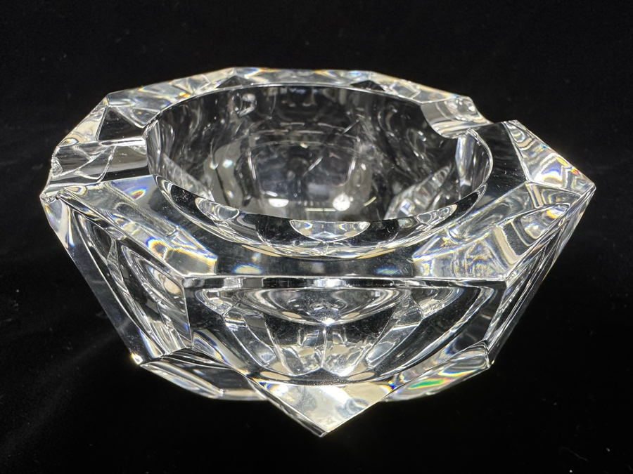 Baccarat France Crystal Ashtray 4W X 2.75H [Photo 2]