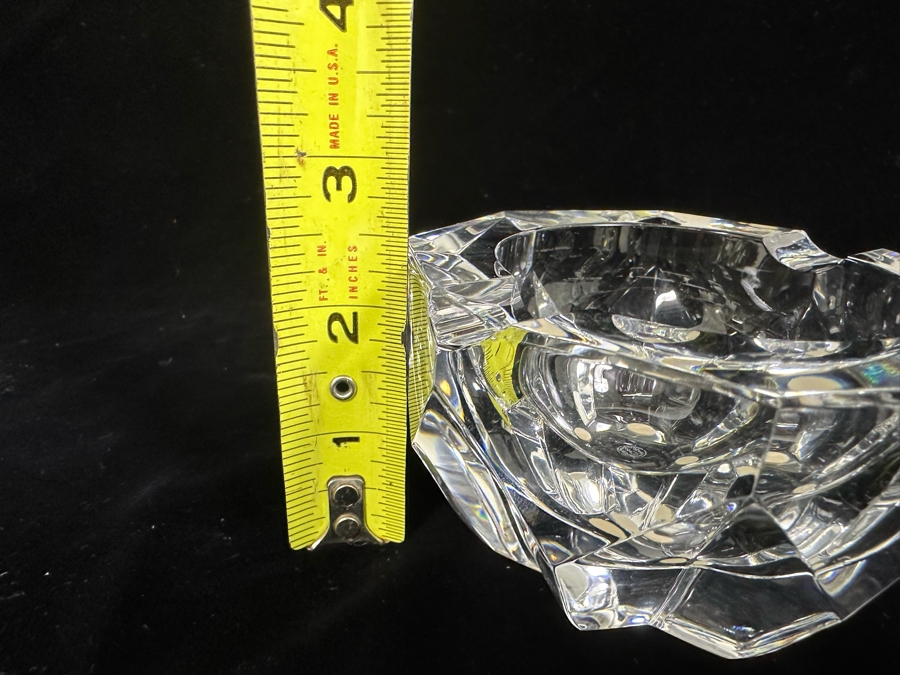 Baccarat France Crystal Ashtray 4W X 2.75H [Photo 8]