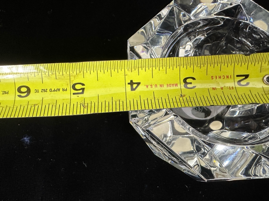 Baccarat France Crystal Ashtray 4W X 2.75H [Photo 7]