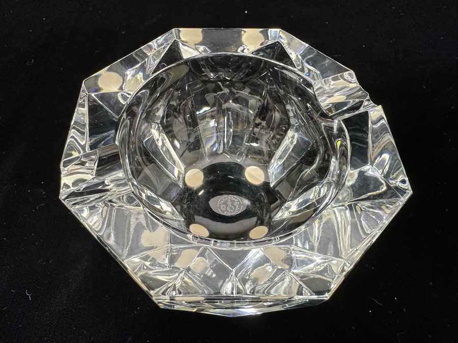 Baccarat France Crystal Ashtray 4W X 2.75H