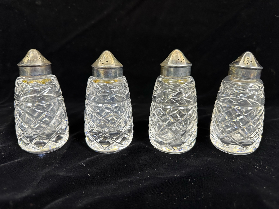 (4) Waterford Crystal Salt Shakers 3.75H [Photo 1]