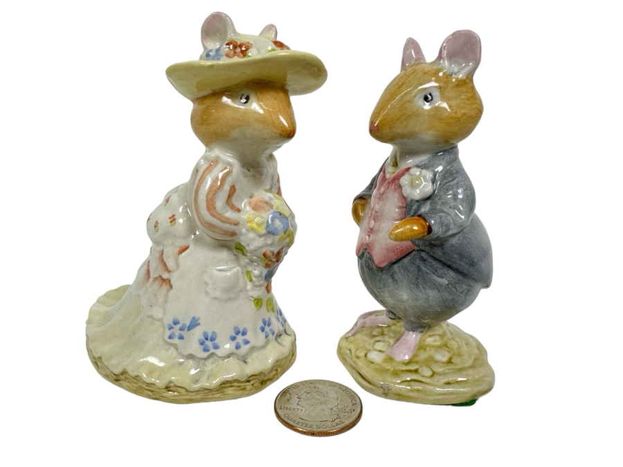 Royal Doulton Figurines From The Brambly Hedge: Poppy Eyebright & Dusty Dogwood 4H [Photo 1]