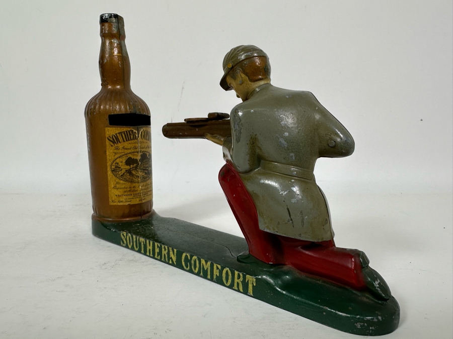 Vintage Southern Comfort Mechanical Bank Penny Shooter Working 9W X 2D X 6.25H [Photo 7]