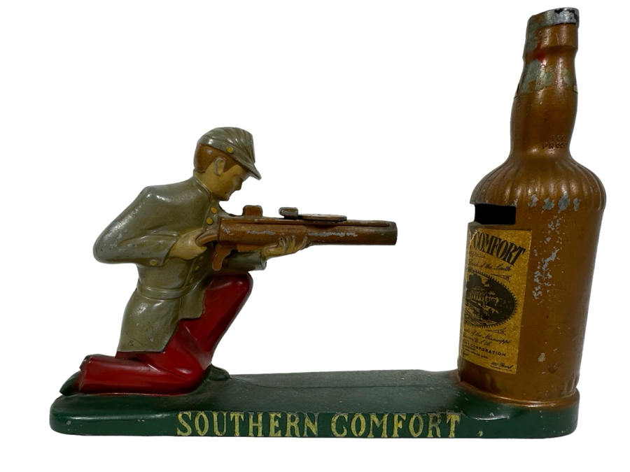 Vintage Southern Comfort Mechanical Bank Penny Shooter Working 9W X 2D X 6.25H [Photo 1]