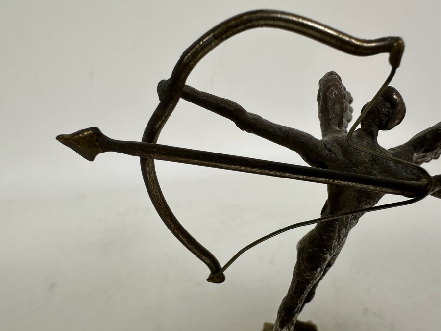 Vintage 1971 Signed Metal Sculpture On Wooden Base 5H [Photo 5]