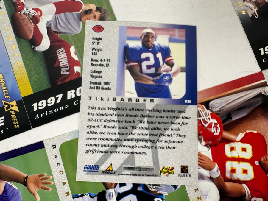 Collection Of 1997 Rookie Football Cards Pinnacle - 23 Cards [Photo 6]