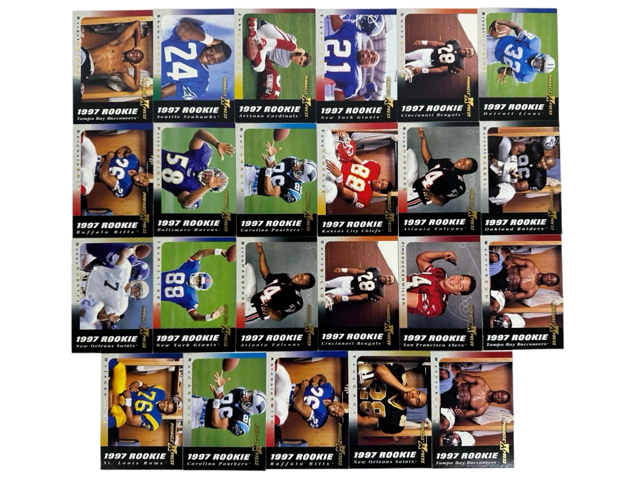 Collection Of 1997 Rookie Football Cards Pinnacle - 23 Cards