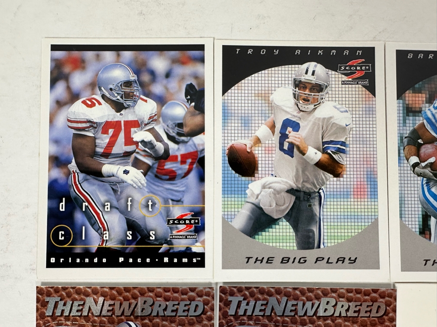 Football Cards Including O.J. Simpson, Barry Sanders, Emmitt Smith, Marshall Faulk, Terrell Davis, Troy Aikman [Photo 6]