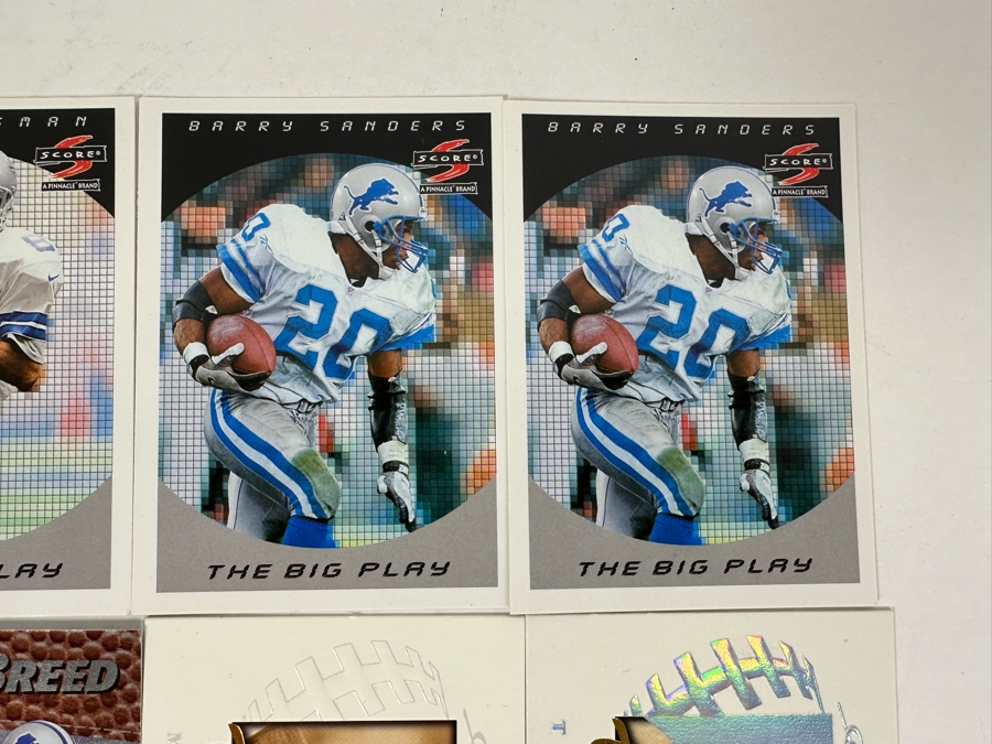 Football Cards Including O.J. Simpson, Barry Sanders, Emmitt Smith, Marshall Faulk, Terrell Davis, Troy Aikman [Photo 5]