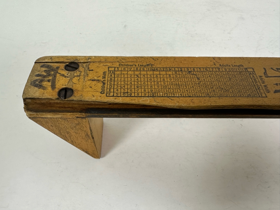 Vintage Ritz Wooden Shoe Size Measuring Device By American Automatic