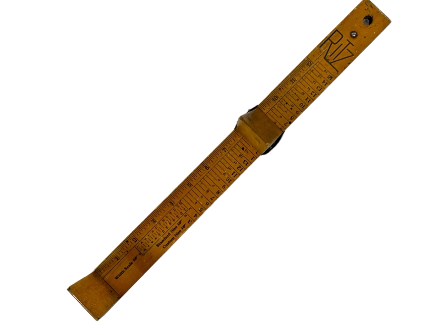Vintage Ritz Wooden Shoe Size Measuring Device By American Automatic Device Co 17L