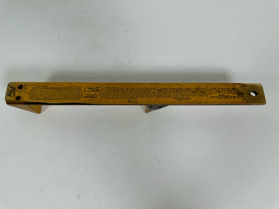 Vintage Ritz Wooden Shoe Size Measuring Device By American Automatic