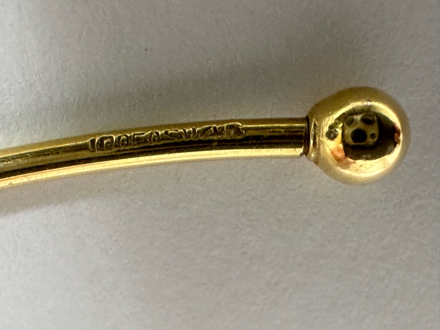 14K Gold Cactus Pendant With 14K Gold Choker Necklace 11.7g [Photo 7]