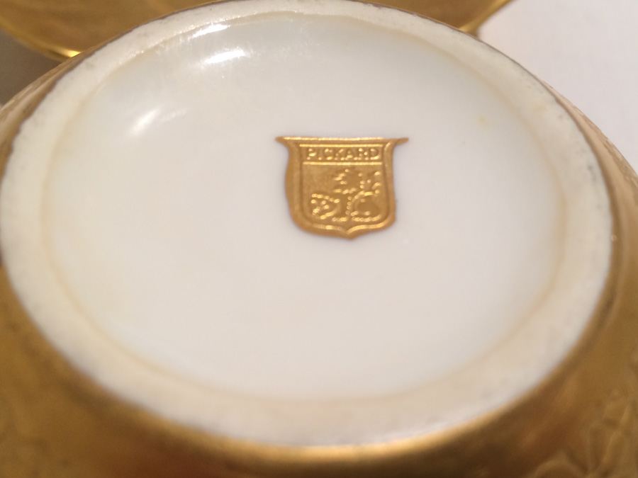 Vintage Pickard Mayonnaise Bowl, Underplate & Spoon [Photo 7]