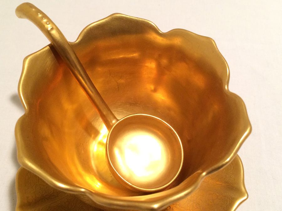 Vintage Pickard Mayonnaise Bowl, Underplate & Spoon [Photo 5]