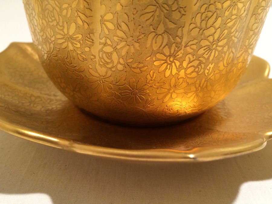 Vintage Pickard Mayonnaise Bowl, Underplate & Spoon [Photo 3]