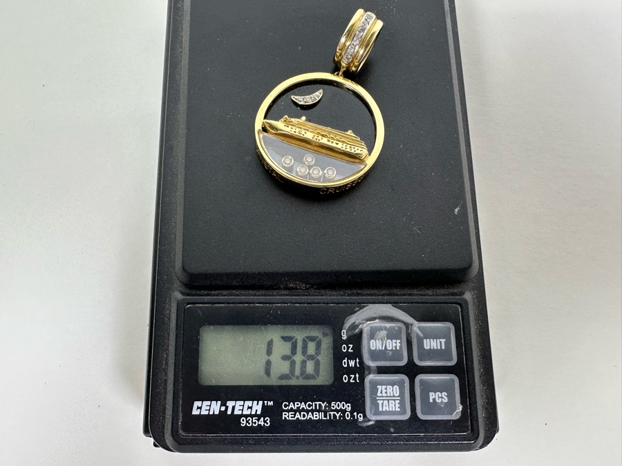 14K Gold Crystal Cruises Pendant 13.8g [Photo 10]