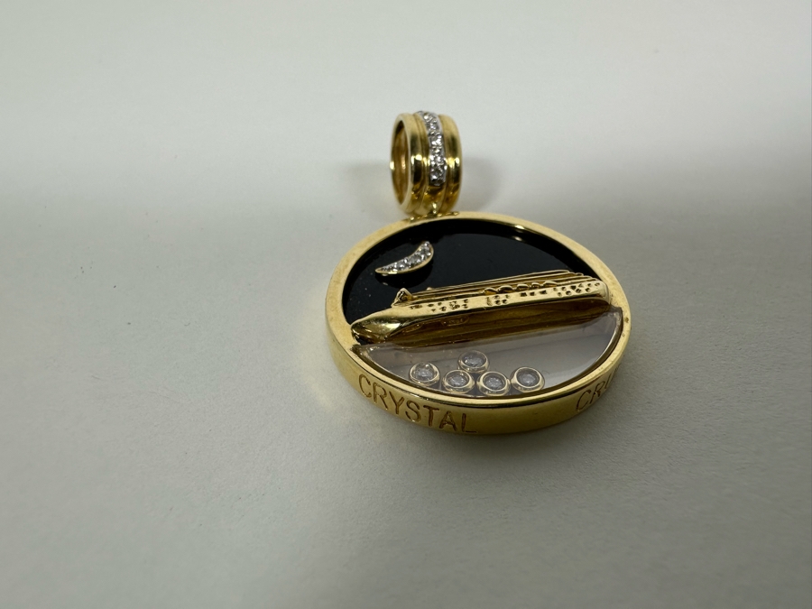 14K Gold Crystal Cruises Pendant 13.8g [Photo 4]