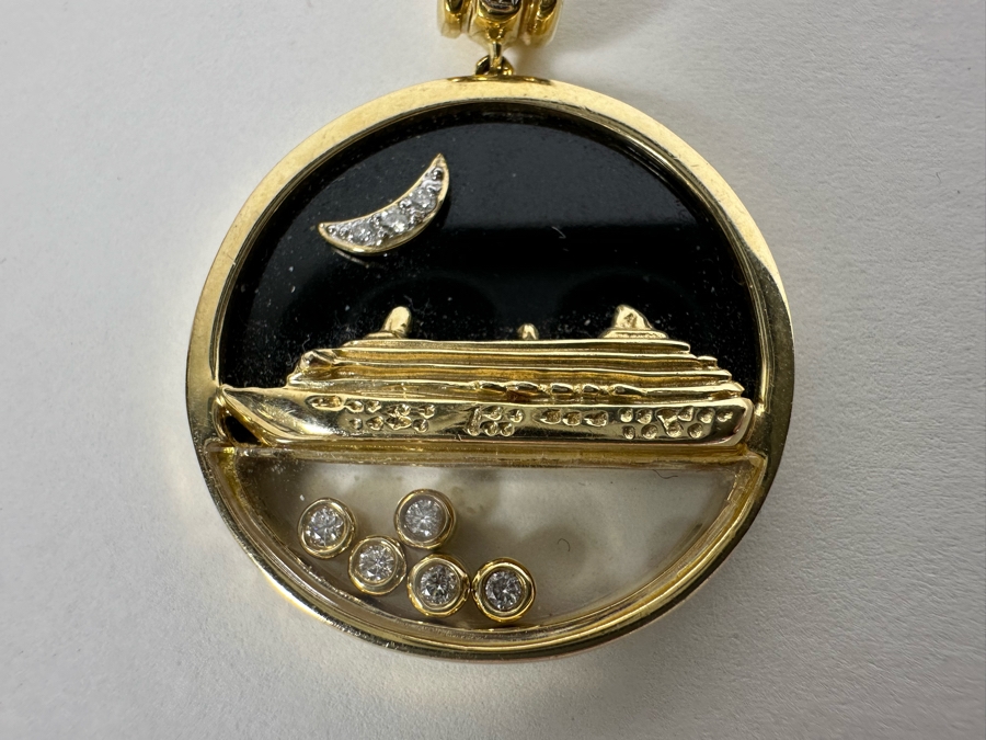 14K Gold Crystal Cruises Pendant 13.8g [Photo 3]