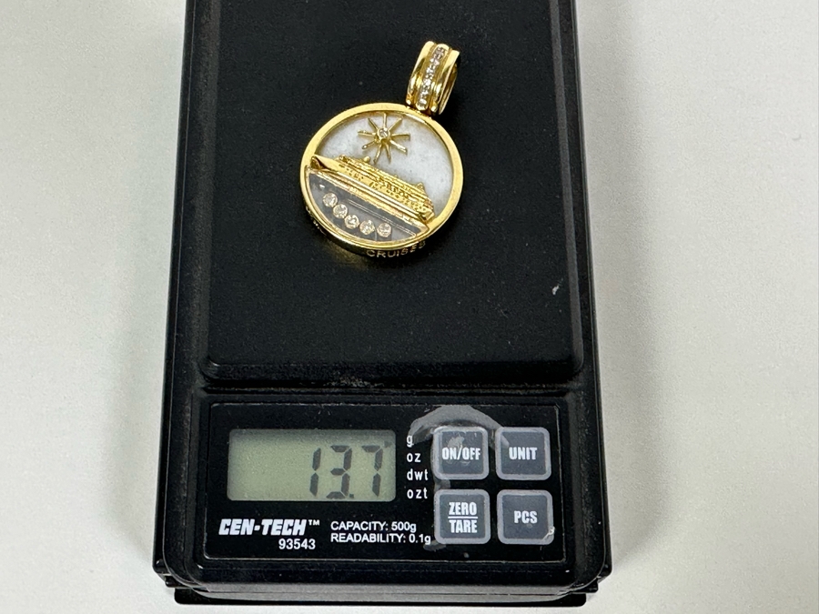 14K Gold Crystal Cruises Pendant 13.7g [Photo 8]