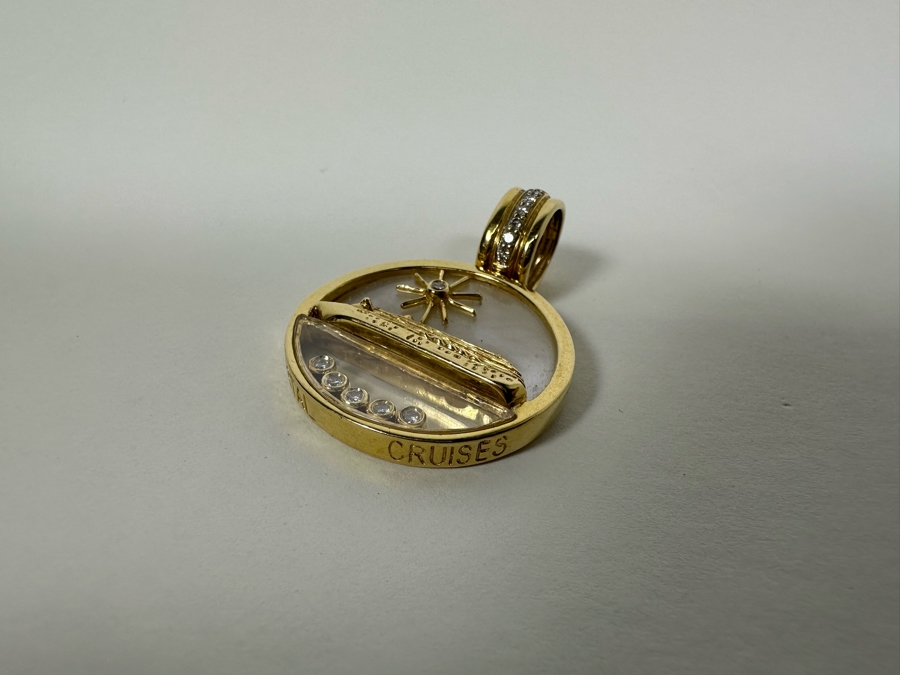 14K Gold Crystal Cruises Pendant 13.7g [Photo 4]