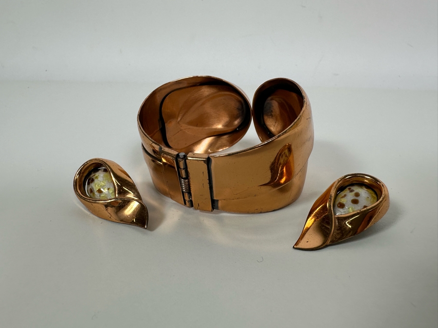 Matisse Renoir Copper Bracelet With Matching Clip-On Earrings [Photo 5]