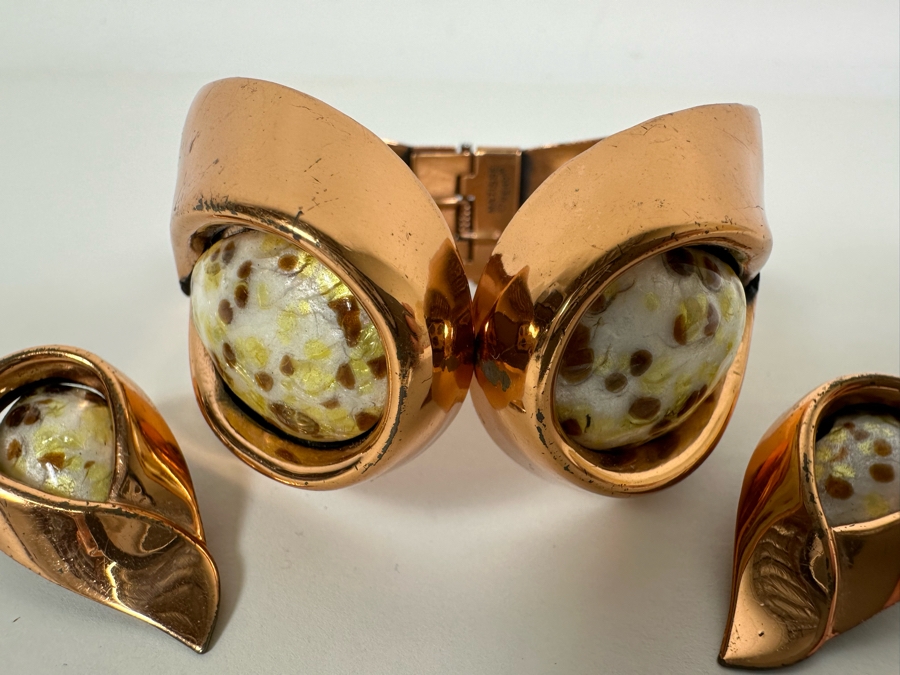 Matisse Renoir Copper Bracelet With Matching Clip-On Earrings [Photo 2]