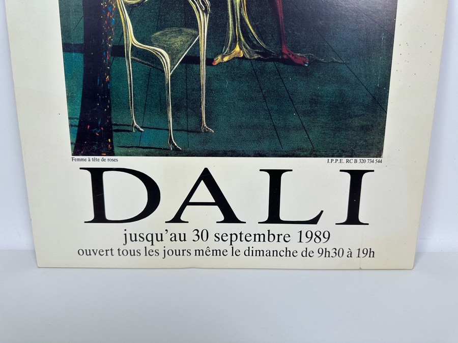 Salvador Dali Poster Board Backed Poster 1989 Femme A Tete De Roses From Paris France Salle Gaveau 15.5 X 24 [Photo 12]