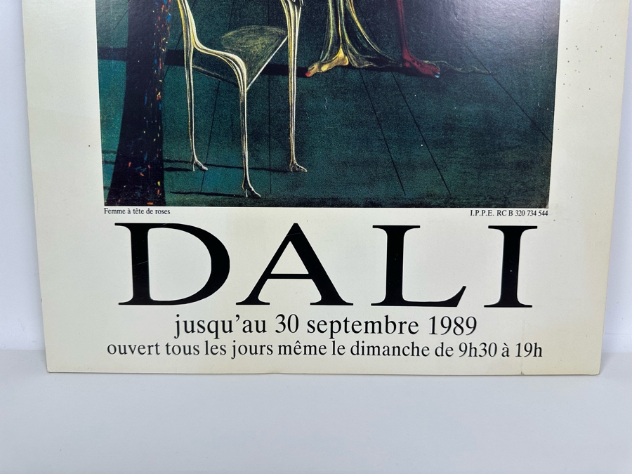 Salvador Dali Poster Board Backed Poster 1989 Femme A Tete De Roses From Paris France Salle Gaveau 15.5 X 24 [Photo 11]