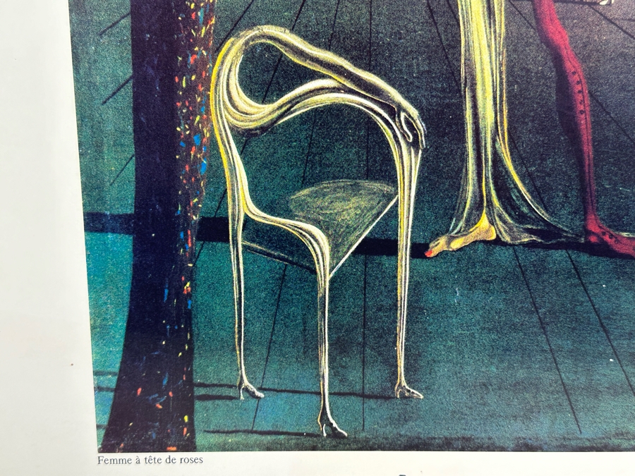 Salvador Dali Poster Board Backed Poster 1989 Femme A Tete De Roses From Paris France Salle Gaveau 15.5 X 24 [Photo 7]