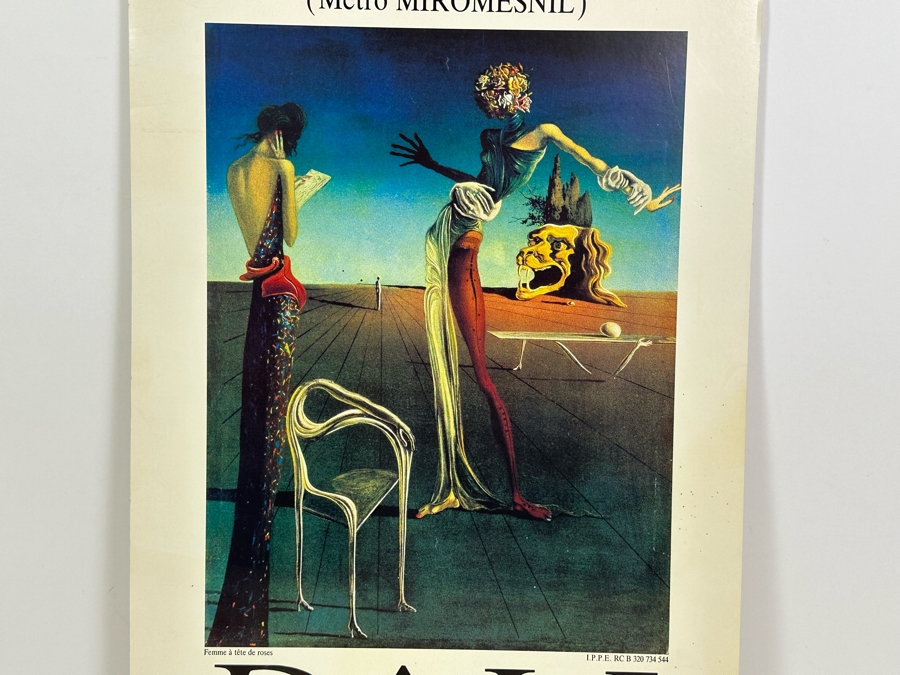 Salvador Dali Poster Board Backed Poster 1989 Femme A Tete De Roses From Paris France Salle Gaveau 15.5 X 24 [Photo 3]