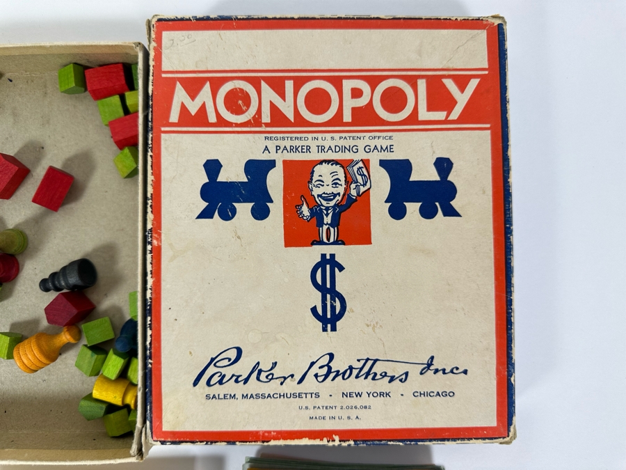 Vintage 1947 Monopoly Game Pieces And Money Plus Rules For 'Short Monopoly' (No Game Board) [Photo 3]