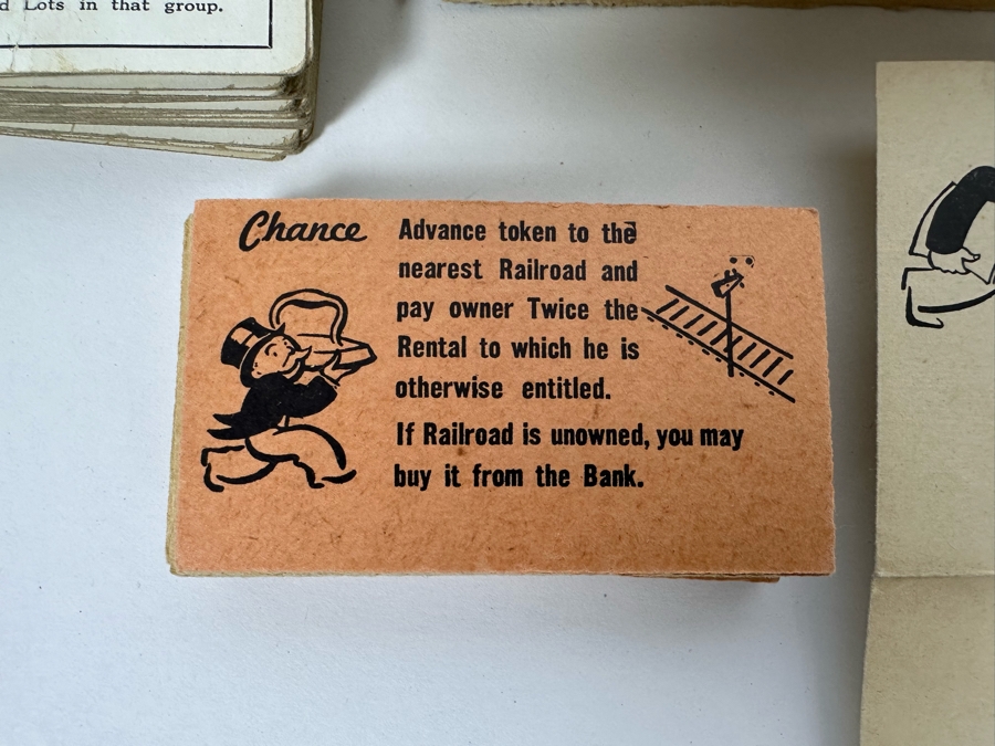 Vintage 1947 Monopoly Game Pieces And Money Plus Rules For 'Short Monopoly' (No Game Board) [Photo 8]