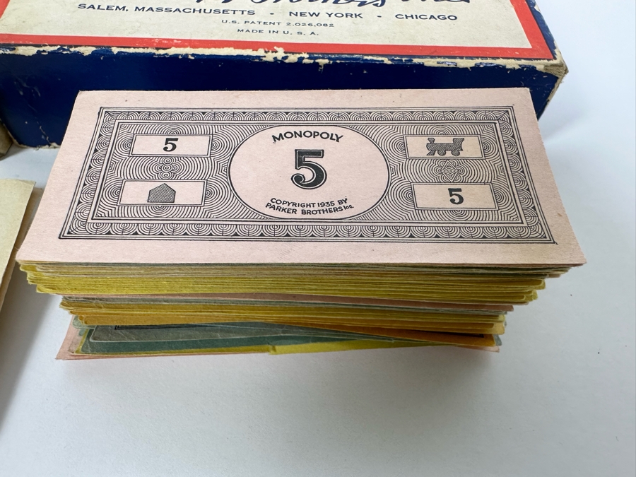 Vintage 1947 Monopoly Game Pieces And Money Plus Rules For 'Short Monopoly' (No Game Board) [Photo 7]