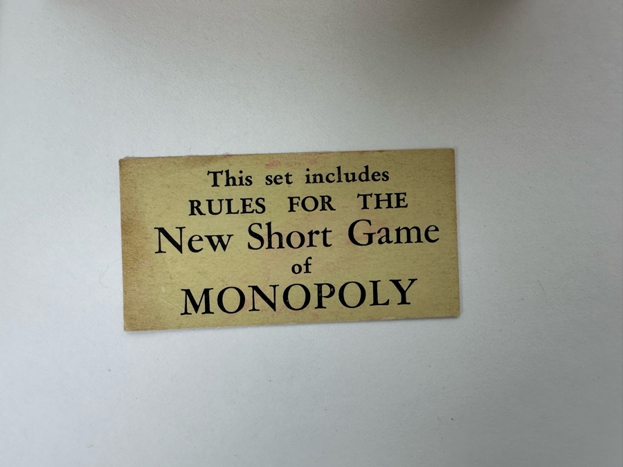 Vintage 1947 Monopoly Game Pieces And Money Plus Rules For 'Short Monopoly' (No Game Board) [Photo 5]